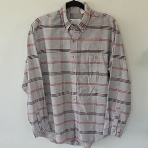 Arnold Palmer Plaid Button-Down Shirt - Gray and Red